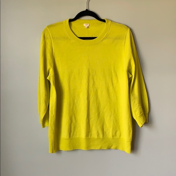 J. Crew Sweaters - J. Crew merino wool lemon lime neon sweater